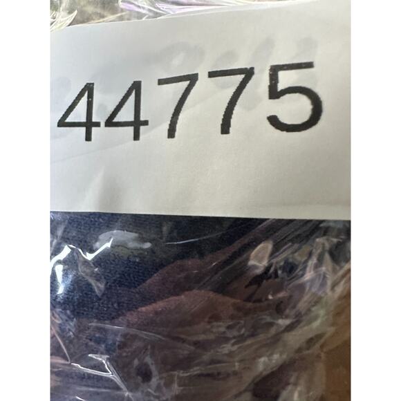 VINTAGE Christmas Sweatshirt Womens 1X Blue Santa Claus Reindeer Pullover 90s - Picture 10 of 10